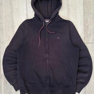 Navy vintage fade  blue Tommy Hilfiger zip up hoodie hoodie Men size s